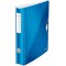 Leitz Classeur a  Levier A4 Active, Bleu, Dos Arrondi 65mm, Fixation elastique, Polyfoam Leger, WOW, 11070036