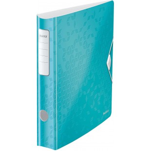 Leitz Classeur a  Levier A4 Active, Menthe, Dos Arrondi 65mm, Fixation elastique, Polyfoam Leger, WOW, 11070051