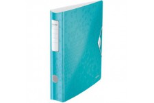 Leitz Classeur a  Levier A4 Active, Menthe, Dos Arrondi 65mm, Fixation elastique, Polyfoam Leger, WOW, 11070051