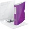 Leitz Classeur a  Levier A4 Active, Violet, Dos Arrondi 65mm, Fixation elastique, Polyfoam Leger, WOW, 11070162