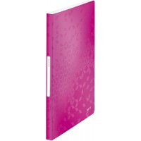 Leitz Reliure Protege-Documents A4, 40 Pochettes, 80 Pages, Pochettes Transparentes, Rose Metallise, WOW, 46320023