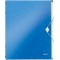 Leitz Trieur A4, Contient jusqu'a  200 Feuilles, Index Integre a  6 Onglets, Fermeture elastique, Bleu Metallise, WOW, 46330036