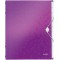 Leitz Trieur A4, Contient jusqu'a  200 Feuilles, Index Integre a  12 Onglets, Fermeture elastique, Violet Metallise, WOW, 463400