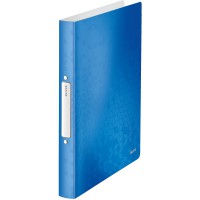 Leitz Wow Classeur 2 Anneaux Ronds 25 mm - Bleu Metallise