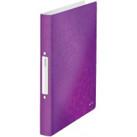 Leitz Wow Classeur 2 Anneaux Ronds 25 mm - Violet Metallise