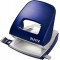 Leitz Perforatrice Sans Effort, Capacite 30 Feuilles, Bleu titan, Metal, Reglette de Guidage avec Reperes, Style, 50060069