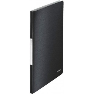 Leitz Reliure Protege-Documents A4, 20 Pochettes, 40 Pages, Pochettes Transparentes, Satin Noir, Style, 39580094