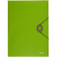 LEITZ 45631050 - Carpeta de gomas SOLID PP con 3 solapas DIN A4 color verde