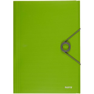 LEITZ 45631050 - Carpeta de gomas SOLID PP con 3 solapas DIN A4 color verde