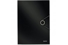 LEITZ 45631095 - Carpeta de gomas SOLID PP con 3 solapas DIN A4 color negro