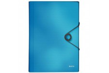 LEITZ 45791030 - Carpeta acordeon SOLID PP con 6 separadores ma¡s 1 extra ancho DIN A4 color azul