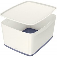 Leitz Boite de Rangement 18 Litres avec Couvercle, Waterproof, Blanc