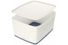 Leitz Boite de Rangement 18 Litres avec Couvercle, Waterproof, Blanc