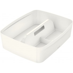 Leitz Organiseur avec Poignee MyBox, Grande Taille, Waterproof, Blanc