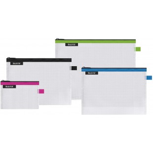 Leitz WOW Lot de 4 Pochettes de Voyage, Resistantes a  l'Eau, Transparentes, Ideales pour une Organisation et un Rangement Visue