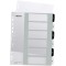 Leitz Intercalaires 1-6, Imprimable sur PC, A4, Extra-Large, Plastique Ultra-Resistant, Blanc/Noir, WOW, 12140000