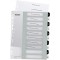 Leitz Intercalaires 1-10, Imprimable sur PC, A4, Extra-Large, Plastique Ultra-Resistant, Blanc/Noir, WOW, 12150000