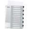 Leitz Intercalaires 1-12, Imprimable sur PC, A4, Extra-Large, Plastique Ultra-Resistant, Blanc/Noir, WOW, 12160000