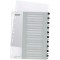 Leitz Intercalaires 1-20, Imprimable sur PC, A4, Extra-Large, Plastique Ultra-Resistant, Blanc/Noir, WOW, 12170000