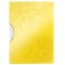 Leitz Farde ColorClip A4, Capacite 30 Feuilles, Plastique Souple, Jaune, WOW, 41850016