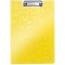 Leitz 41990016 Porte-Bloc A4 avec Couverture, Polyfoam Leger, WOW, Jaune