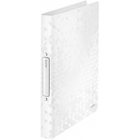 Leitz Classeur 2 Anneaux, Capacite 190 Feuilles, WOW, Dos 25 mm, 42570001 - A4, Blanc