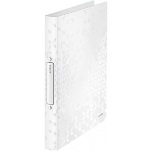 Leitz Classeur 2 Anneaux, Capacite 190 Feuilles, WOW, Dos 25 mm, 42570001 - A4, Blanc