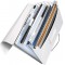 Leitz Classeur Menager A4 a  6 Compartiments, Fermeture elastique, Blanc, WOW, 45890001