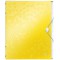 Leitz Trieur A4, Contient jusqu'a  200 Feuilles, Index Integre a  6 Onglets, Fermeture elastique, Jaune, WOW, 46330016