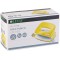 Leitz Mini-Perforateur, 10 Feuilles, Reglette de Guidage avec Marquages des Formats, Metal, WOW, 50601016 - Jaune