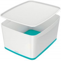 Boite de rangement Leitz MyBox WOW, format large, avec couvercle, Menthe