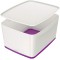 Boite de rangement Leitz MyBox WOW, format large, avec couvercle, Violet