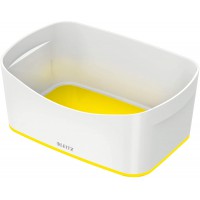 Leitz Bac de Rangement MyBox, Waterproof, Blanc/Jaune