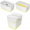 Leitz Bac de Rangement MyBox, Waterproof, Blanc/Jaune