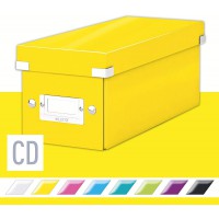 Leitz Boite de Rangement Format CD, Jaune, Click & Store, 60410016