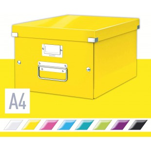 Leitz Boite de Rangement A4, Click & Store, 60440016 - Moyenne, Jaune