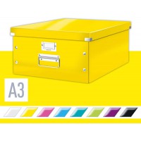 Leitz Boite de Rangement A3, Click & Store, 60450016 - Grande, Jaune