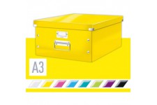 Leitz Boite de Rangement A3, Click & Store, 60450016 - Grande, Jaune