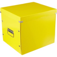 Leitz Cube de Rangement, Grande Taille, Jaune, Click & Store, 61080016
