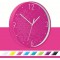 Leitz WOW Horloge Murale Quartz, Ideale pour le Bureau, la Cuisine, le Salon et la Salle de Bains, 29 cm - Rose
