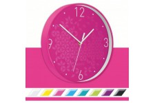 Leitz WOW Horloge Murale Quartz, Ideale pour le Bureau, la Cuisine, le Salon et la Salle de Bains, 29 cm - Rose