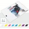 Leitz Chemise 3 Rabats, Contient jusqu'a  150 Feuilles A4, Fermeture elastique, Plastique souple, Blanc, WOW, 45990001