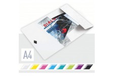 Leitz Chemise 3 Rabats, Contient jusqu'a  150 Feuilles A4, Fermeture elastique, Plastique souple, Blanc, WOW, 45990001