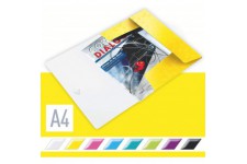 Leitz Chemise 3 Rabats, Contient jusqu'a  150 Feuilles A4, Fermeture elastique, Plastique souple, Jaune, WOW