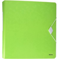 Leitz Classeur a  Levier A4 Active, Dos Arrondi 65mm, Fixation elastique, Polyfoam Leger, WOW, Vert, 11070054