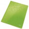 Lot de 10 : Leitz Chemise 3 Rabats, Contient jusqu'a 150 Feuilles A4, Fermeture elastique, Carton, Vert, WOW, 30010054