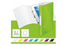 Leitz Classeur A4 2 anneaux - Capacite jusqu'a  190 feuilles - Dos de 25 mm - Vert - 42570054