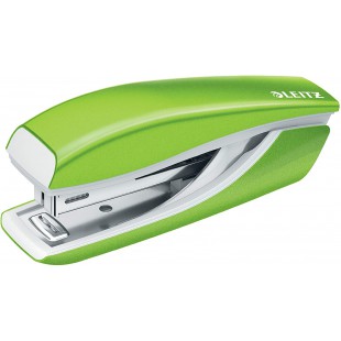 Leitz Mini Agrafeuse, Capacite 10 Feuilles, Corps en Metal Ergonomique, Agrafes Incluses, WOW, Vert, 55022054