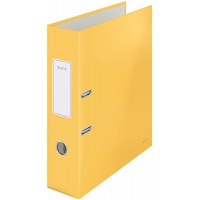 Leitz Classeur a  Levier, Capacite 600 Feuilles, Dos 80 mm, Cosy, A4, Jaune, 10610019