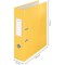 Leitz Classeur a  Levier, Capacite 600 Feuilles, Dos 80 mm, Cosy, A4, Jaune, 10610019